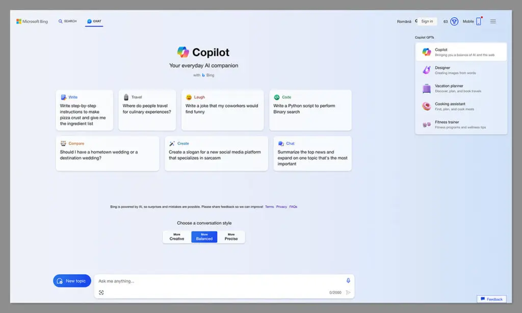 bing ai - best chatgpt alternatives