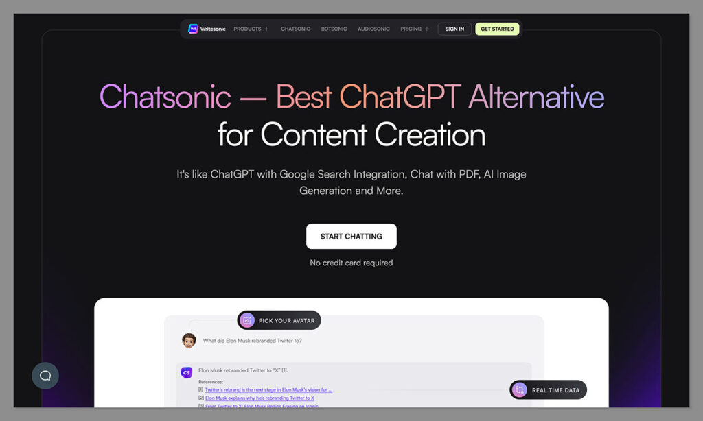 chatsonic - best chatgpt alternatives