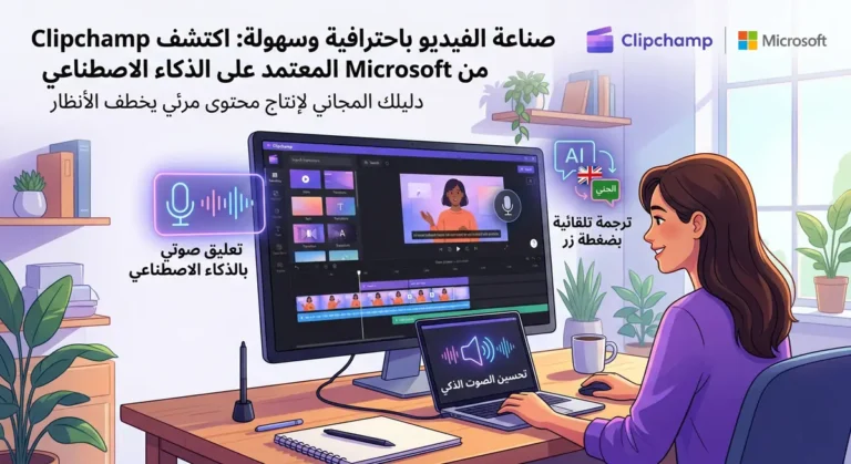 المونتاج مجاناً باستخدام برنامج Clipchamp المدعوم بالذكاء الاصطناعي