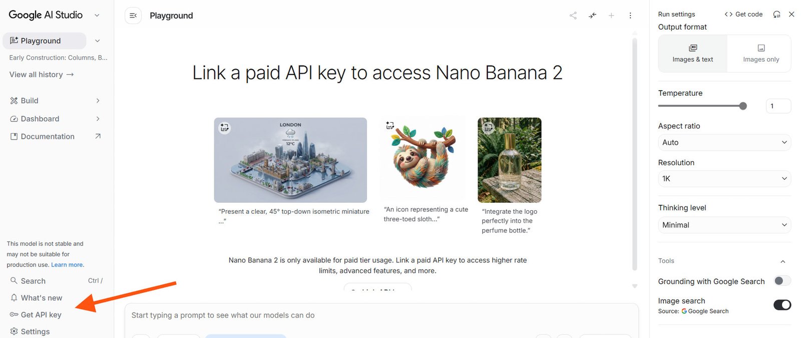 get google api key